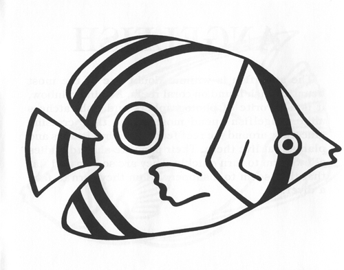 This fish is named for its bright colors that sometimes look much like those on the wings of real butterflies. Like its larger cousin the angelfish, the butterflyfish is seldom seen in groups. Instead, it prefers to travel alone or in pairs. The long slender jaws and tiny teeth allow the butterflyfish to nibble at small animals that live int he reef. Many butterflyfish have stripes through the eyes and a large spot near the tail, making it difficult to tell which way this fish is really facing!